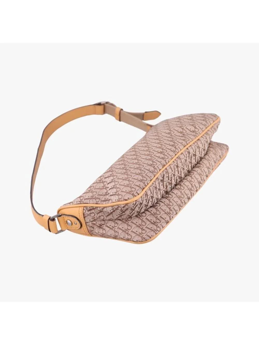 Dior Street Chic Camel Canvas Leather LO Handbag